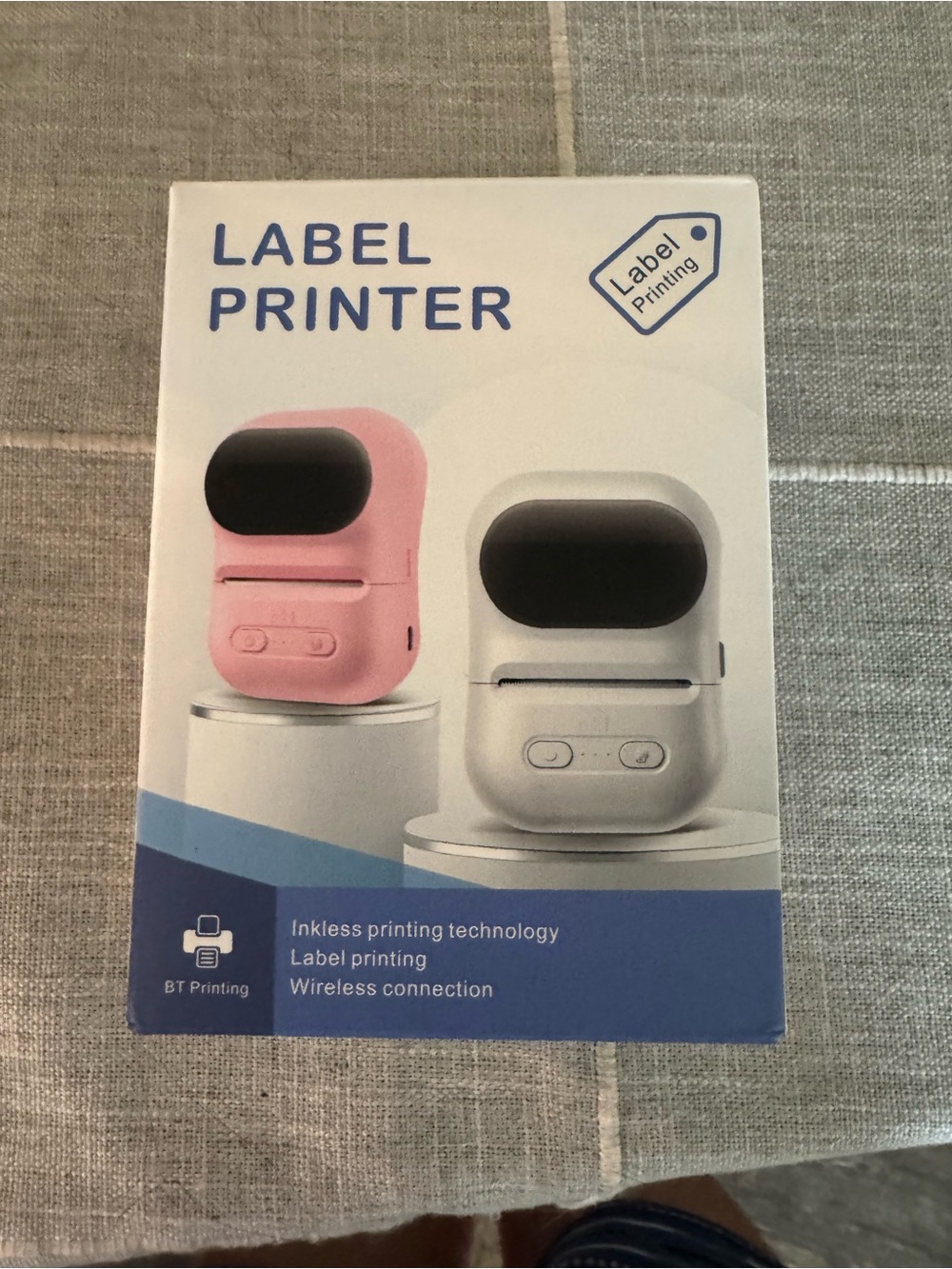 Compact Pink Label Printer - Inkless Thermal